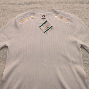 Anne Klein short sleeve sweater.